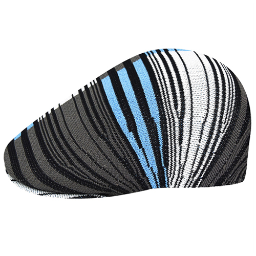 KANGOL Flat Cap 507 DIGITAL STRIPES - black stripe