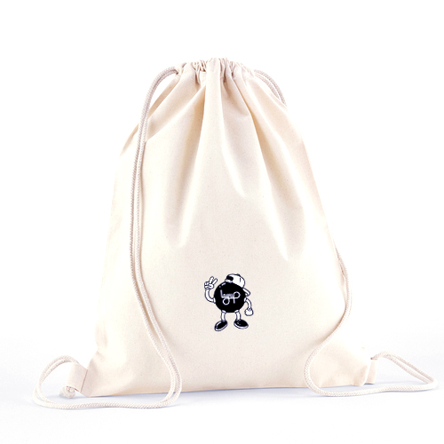 LAYUP Gym Bag COMIC LOGO cotton natural