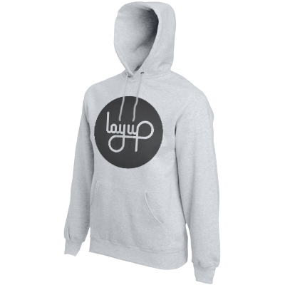 LAYUP Hoody CIRCLE LOGO heather grey/black