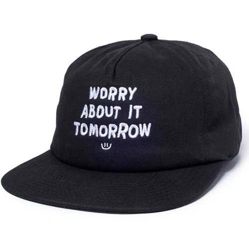 THE QUIET LIFE Snap Back Cap WORRY TOMORROW - black