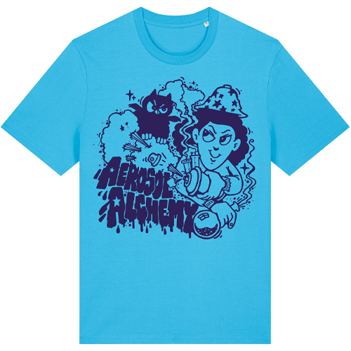 LAYUP X ROSY ONE T-Shirt AEROSOL ALCHEMY - aqua blue