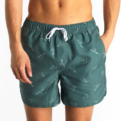 DEDICATED Swim Shorts SANDHAMN SEA TURTLES - forest green