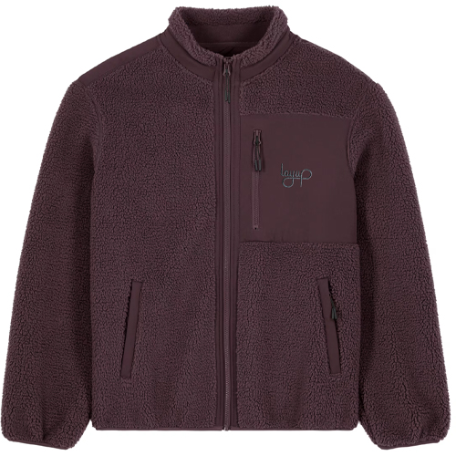 LAYUP Sherpa Fleece Pocket Jacket - wine red