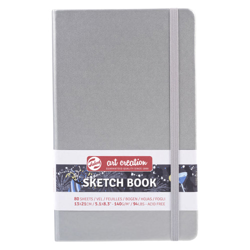 TALENS Art Creation Sketchbook 13x21cm - shiny silver