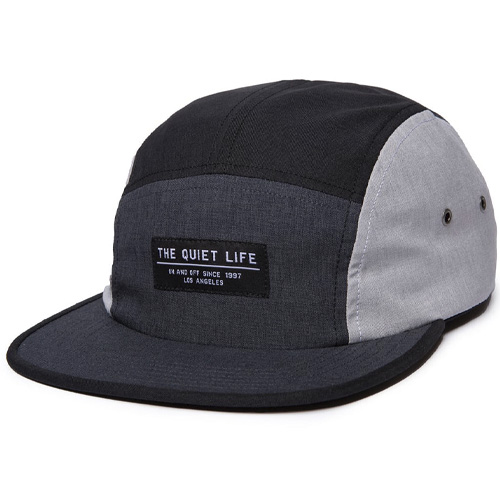 THE QUIET LIFE 5Panel Camper Hat XANADU BLOCKED - black/grey