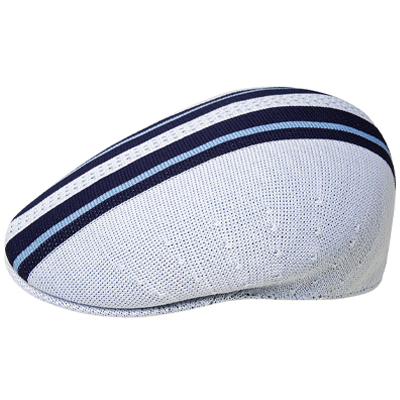 KANGOL Flat Cap VENTED STRIPES 504 white/blue