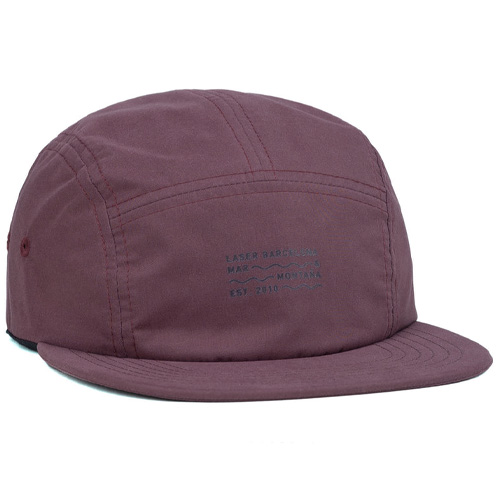 LASER 5Panel Cap BORNE TECH - burgundy