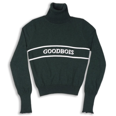GOODBOIS Girl Turtleneck Knit Sweater CLASSIC TM dark green