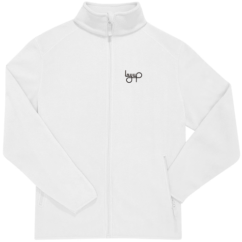 LAYUP Polar Fleece Jacket Logo - white