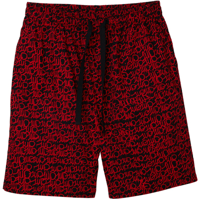 LOUSY LIVIN x 1UP Beach Shorts ONE UP black/red