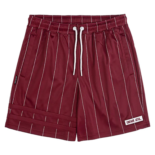 UNFAIR ATHLETICS Shorts DMWU PINSTRIPES - burgundy