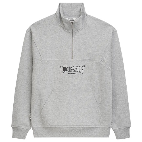 UNFAIR ATHLETICS Sweater HALFZIP STANDS - grey
