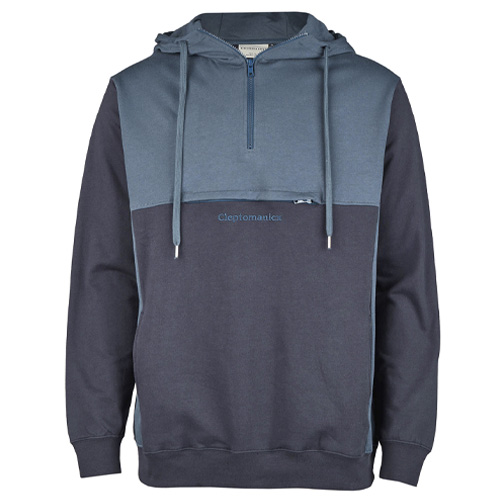 CLEPTOMANICX Hoody HOODED BLOCK - ensign blue/dark blue