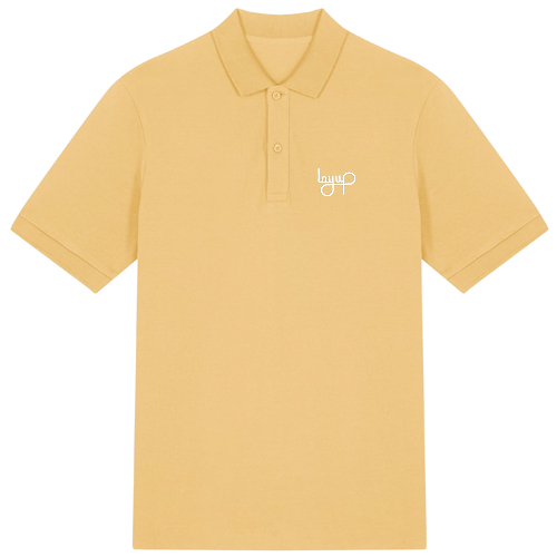 LAYUP Polo Shirt Organic Embroidered Logo - sunshine yellow