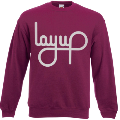 LAYUP Sweater LOGO burgundy/light grey
