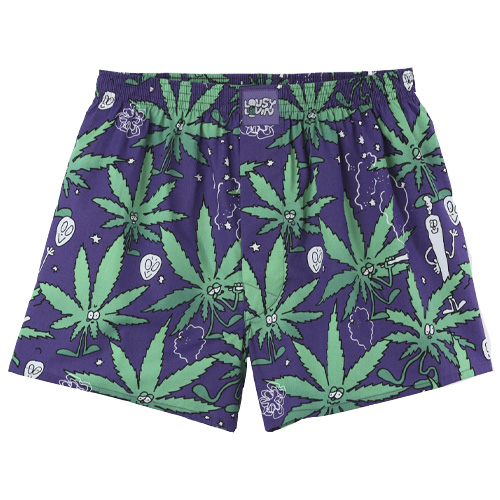 LOUSY LIVIN Boxershorts WEEDY - purple haze