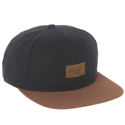 REELL Snap Back Cap SUEDE black/leather