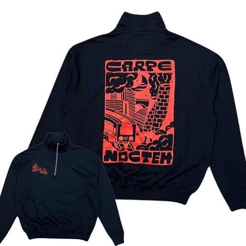 OFFLINE - Half-Zip Sweater CARPE NOCTEM - black