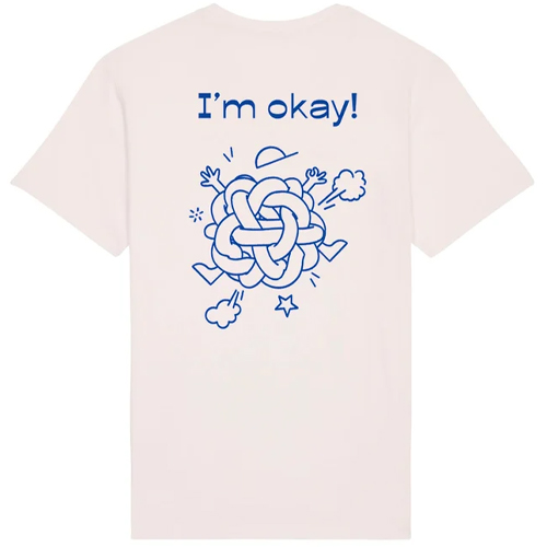 A GO-GO PRINTS T-Shirt I M OKAY - vintage white