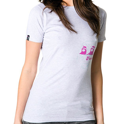 FUSSVOLK Girl Shirt WUCHTBRUMME light grey