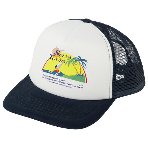 SELVA Trucker Cap Flights to Morroco - white
