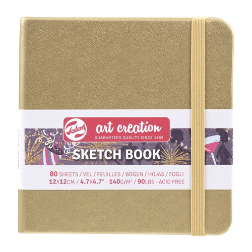 TALENS Art Creation Sketchbook 12x12cm - white gold